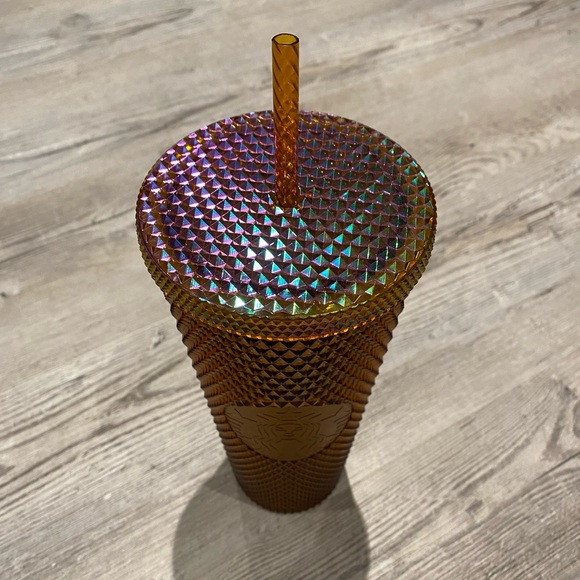 Starbucks Limited Edition 2021 50th Anniversary Honeycomb Gold Studded Cup 24oz - Picture 2 of 4